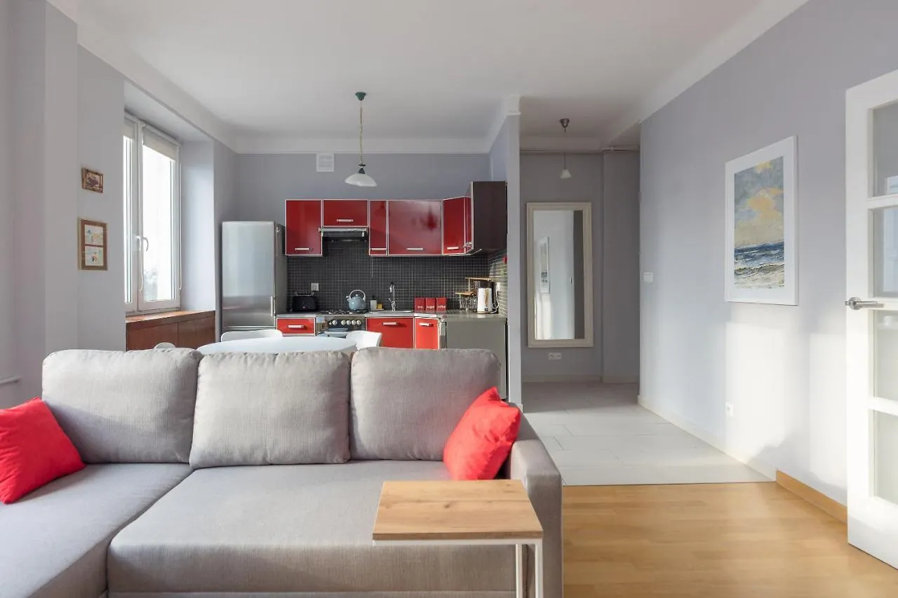 Metro Raclawicka Red Apartment Warsaw Poland